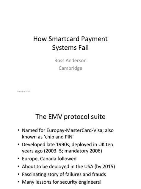 How Smartcard Payment Systems Fail 